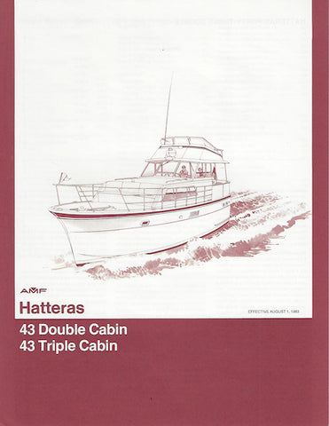 Hatteras 43 Double & Triple Cabin Specification Brochure
