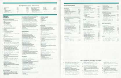 Hatteras 42 Long Range Cruiser Specification Brochure