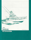 Hatteras 45 Convertible Specification Brochure