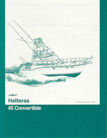 Hatteras 45 Convertible Specification Brochure
