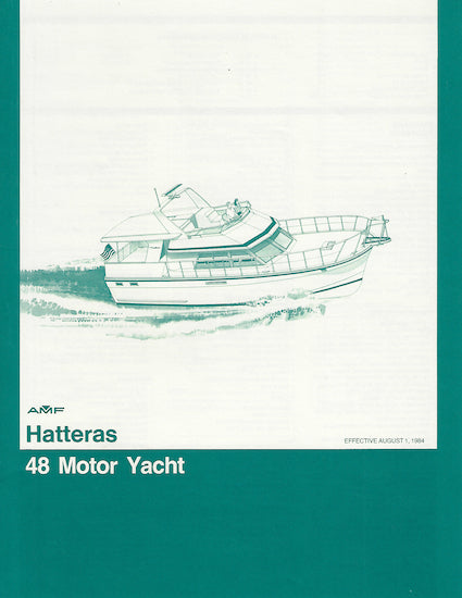 Hatteras 48 Motor Yacht Specification Brochure