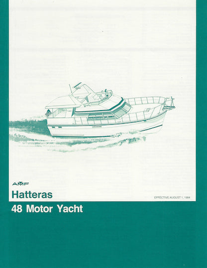 Hatteras 48 Motor Yacht Specification Brochure