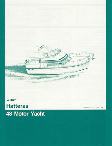 Hatteras 48 Motor Yacht Specification Brochure