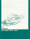 Hatteras 48 Cockpit Motor Yacht Specification Brochure