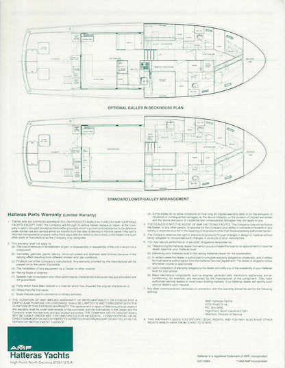 Hatteras 52 Convertible Specification Brochure