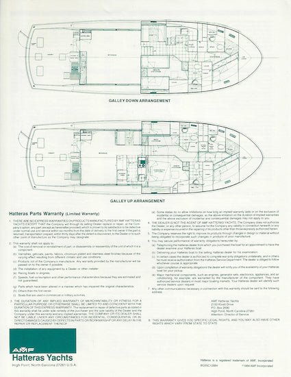 Hatteras 55 Convertible Specification Brochure