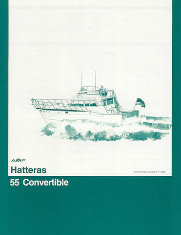 Hatteras 55 Convertible Specification Brochure