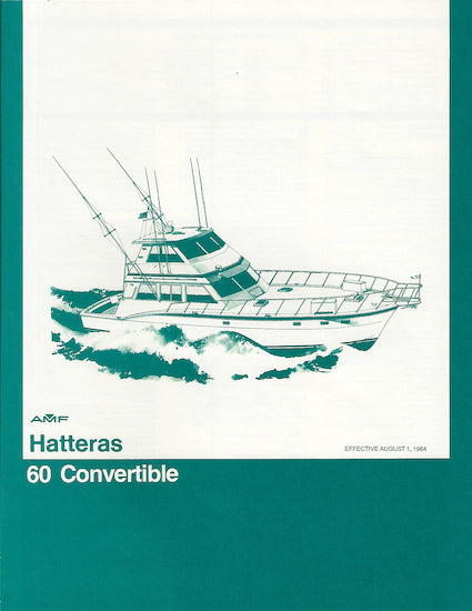 Hatteras 60 Convertible Specification Brochure