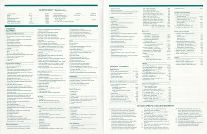 Hatteras 53 Motor Yacht Specification Brochure