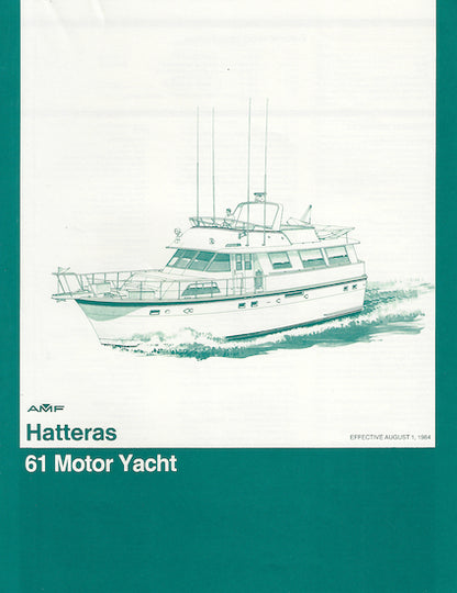 Hatteras 61 Motor Yacht Specification Brochure