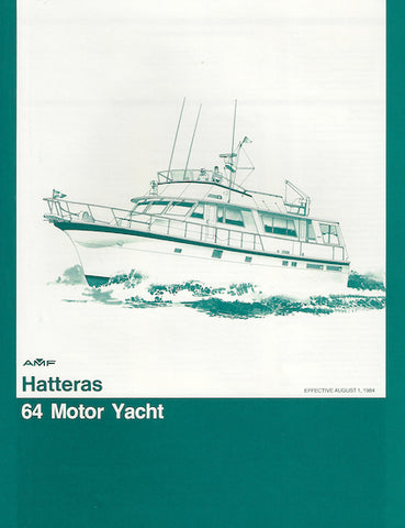 Hatteras 64 Motor Yacht Specification Brochure
