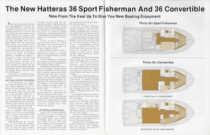 Hatteras 36 Sport Fisherman & Convertible Launch Brochure