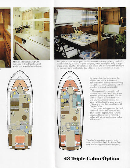 Hatteras 43 Double & Triple Cabin Brochure