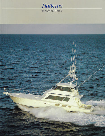 Hatteras 65 Convertible Brochure