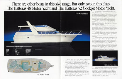 Hatteras 48 Motor Yacht & 52 Cockpit Motor Yacht Release Brochure