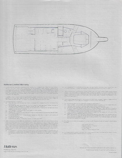 Hatteras 38 Convertible Specification Brochure