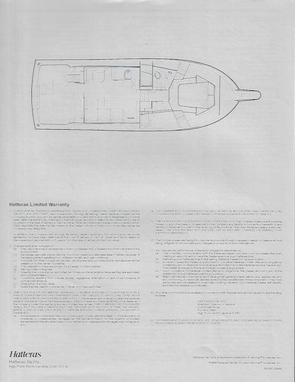 Hatteras 38 Convertible Specification Brochure