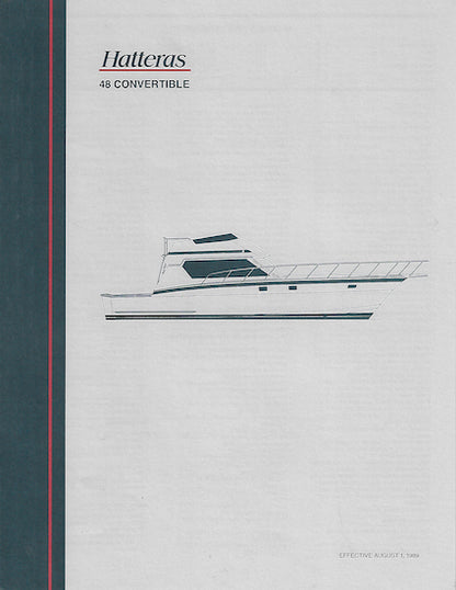 Hatteras 48 Convertible Specification Brochure