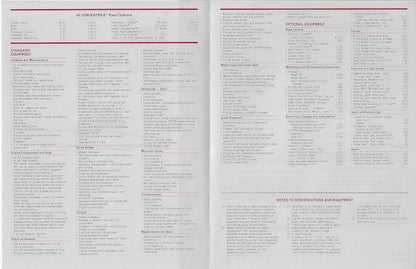Hatteras 48 Convertible Specification Brochure