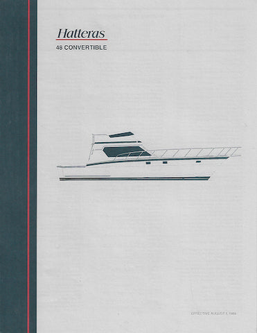 Hatteras 48 Convertible Specification Brochure
