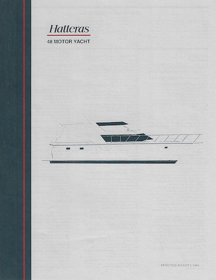 Hatteras 48 Motor Yacht Specification Brochure