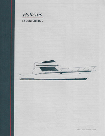 Hatteras 52 Convertible Specification Brochure