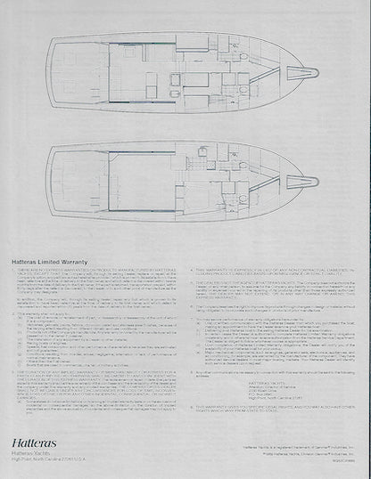 Hatteras 52 Convertible Specification Brochure