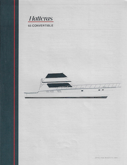 Hatteras 65 Convertible Specification Brochure – SailInfo I ...