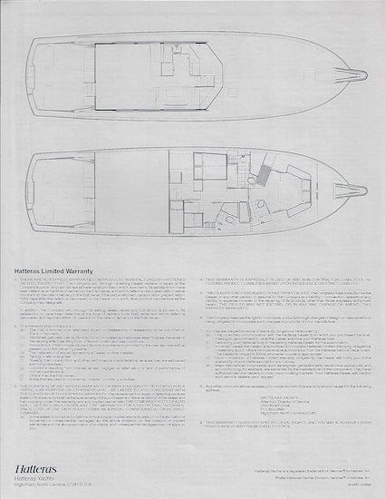 Hatteras 65 Convertible Specification Brochure