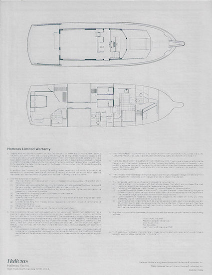 Hatteras 60 Motor Yacht Specification Brochure