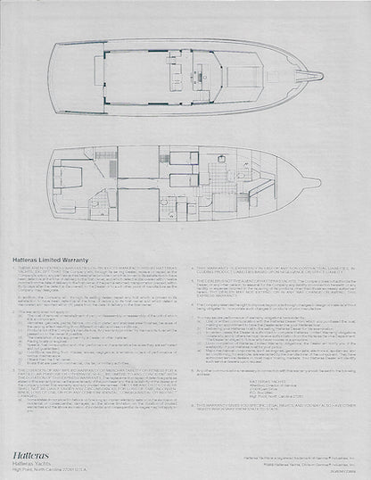 Hatteras 60 Motor Yacht Specification Brochure