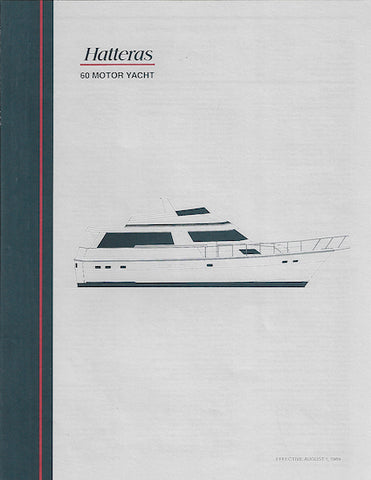 Hatteras 60 Motor Yacht Specification Brochure