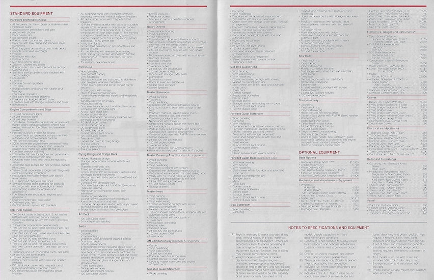 Hatteras 65 Motor Yacht Specification Brochure