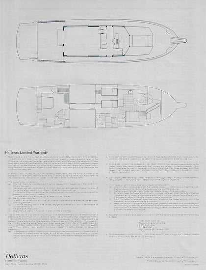 Hatteras 67 Cockpit Motor Yacht Specification Brochure