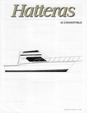 Hatteras 43 Convertible Specification Brochure