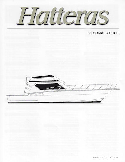 Hatteras 50 Convertible Specification Brochure – SailInfo I ...