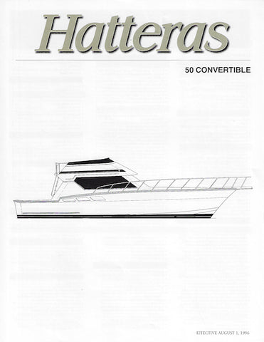 Hatteras 50 Convertible Specification Brochure