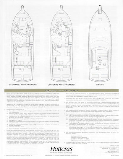 Hatteras 54 Convertible Specification Brochure