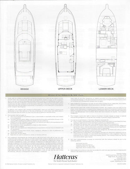 Hatteras 67 Extended Deckhouse Cockpit Motor Yacht Specification Brochure