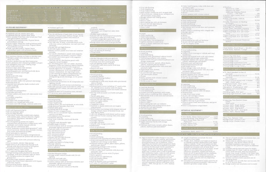 Hatteras 67 Extended Deckhouse Cockpit Motor Yacht Specification Brochure