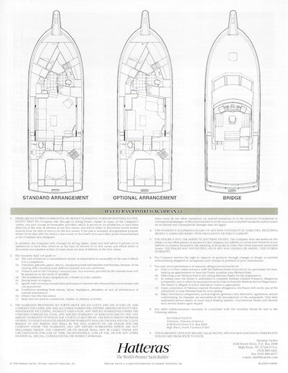 Hatteras 41 Double Cabin Motor Yacht Specification Brochure
