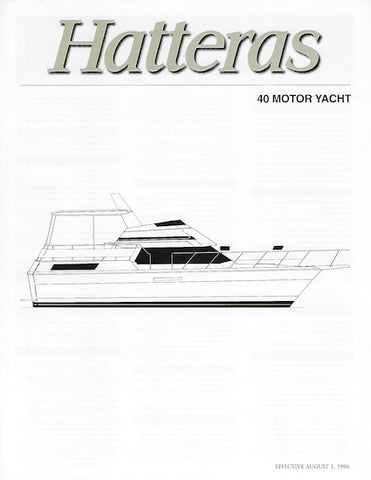 Hatteras 41 Double Cabin Motor Yacht Specification Brochure