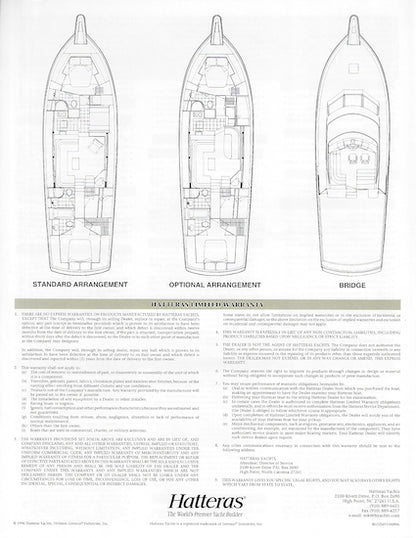Hatteras 52 Motor Yacht Specification Brochure