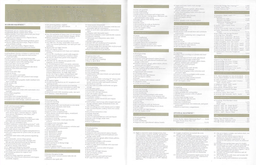 Hatteras 65 Sport Deck Motor Yacht Specification Brochure