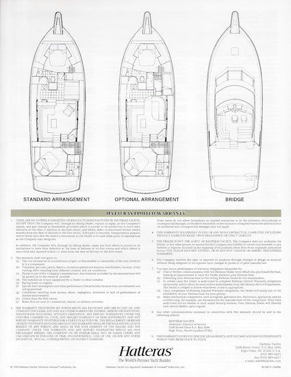 Hatteras 48 Cockpit Motor Yacht Specification Brochure – SailInfo I ...
