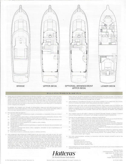 Hatteras 70 Cockpit Motor Yacht Specification Brochure