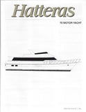 Hatteras 70 Motor Yacht Specification Brochure