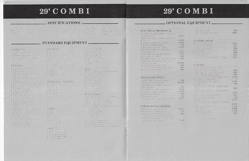 Blackfin Combi Specification Brochure