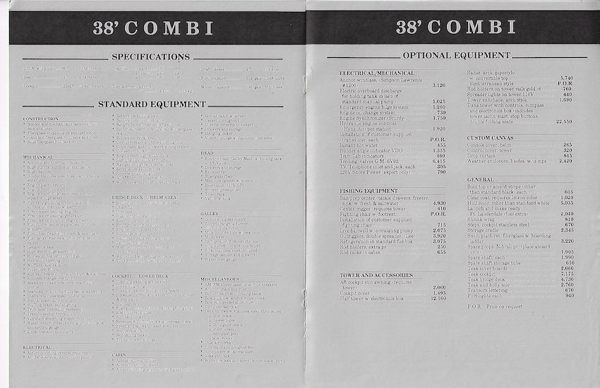 Blackfin Combi Specification Brochure