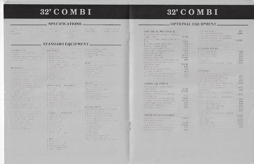 Blackfin Combi Specification Brochure